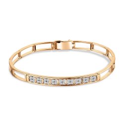 Brățară din aur roșu cu pietre Diamant