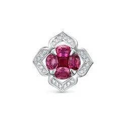 Pandantiv din aur alb cu Diamant, Rubin