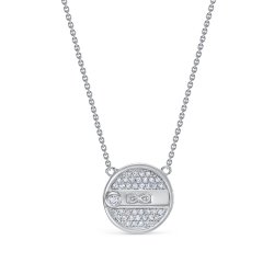 Colier din aur alb cu pietre Diamant
