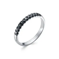 Inel din aur alb cu Diamant negru
