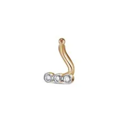 Piercing din aur roșu cu Diamant