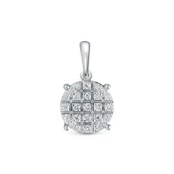 Pandantiv din aur alb cu Diamant