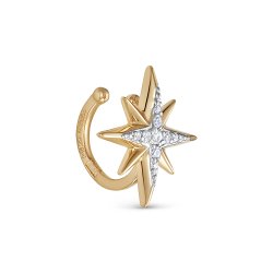 Piercing din aur roșu cu pietre Diamant