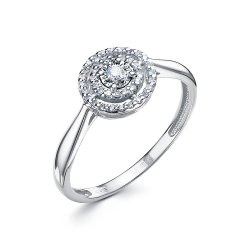 Inel din aur alb cu pietre Diamant