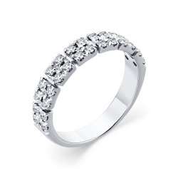 Inel din aur alb cu pietre Diamant