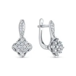 Cercei din aur alb cu Diamant