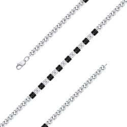Brățară din aur alb cu pietre Diamant, Diamant negru
