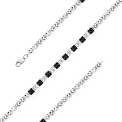 Brățară din aur alb cu Diamant, Diamant negru
