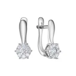 Cercei din aur alb cu Diamant
