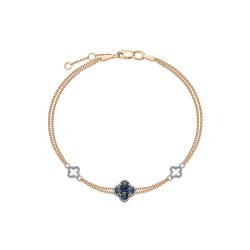 Brățară din aur roșu cu pietre Diamant, Safir