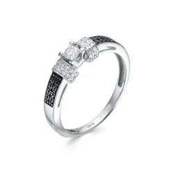 Inel din aur alb cu Diamant, Diamant negru