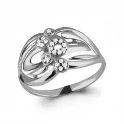 Inel din argint  cu pietre Cubic Zirconia Incolor