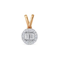 Pandantiv din aur roșu cu pietre Diamant