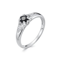 Inel din aur alb cu pietre Diamant, Safir