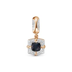 Pandantiv din aur roșu cu pietre Diamant, Safir