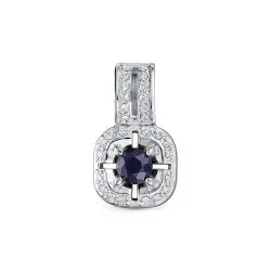 Pandantiv din aur alb cu Diamant, Safir