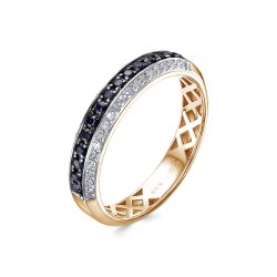 Inel din aur roșu cu pietre Diamant, Safir