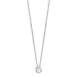 Colier din argint  cu pietre Cubic Zirconia Incolor