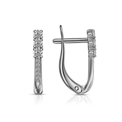 Cercei din argint  cu pietre Cubic Zirconia Incolor