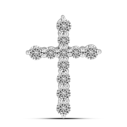 Cruce din aur alb cu Diamant