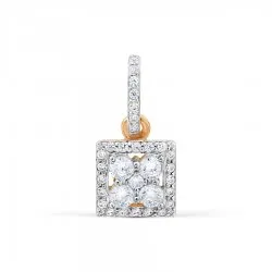 Pandantiv din aur roșu cu Cubic Zirconia Incolor