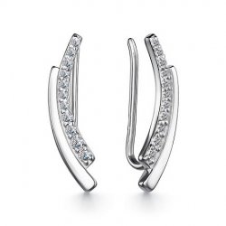 Cercei din argint  cu pietre Cubic Zirconia Incolor
