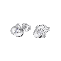 Cercei Pusete din argint  cu pietre Cubic Zirconia Incolor