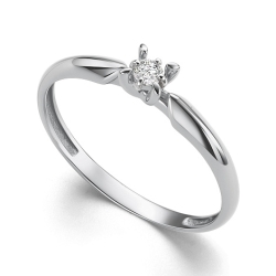 Inel din aur alb cu pietre Diamant