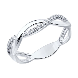 Inel din argint  cu pietre Cubic Zirconia Incolor