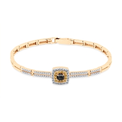 Brățară din aur roșu cu pietre Diamant, Diamant negru și Diamant galben