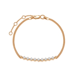 Brățară din aur roșu cu pietre Diamant