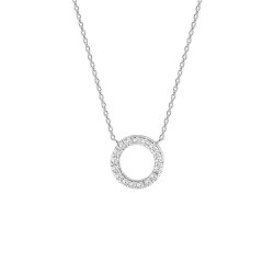 Colier din aur alb cu pietre Diamant