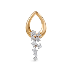 Подвеска из красного золота с камнями Бриллиант