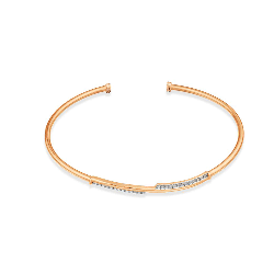 Brățară din aur roșu cu pietre Cubic Zirconia Incolor