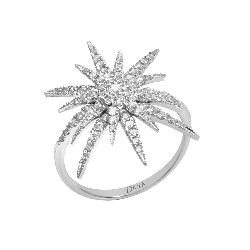 Inel din aur alb cu pietre Diamant