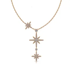 Colier din aur roșu cu Cubic Zirconia Incolor