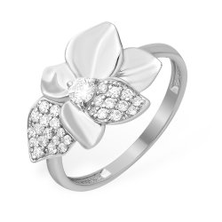 Inel din argint  cu pietre Cubic Zirconia Incolor