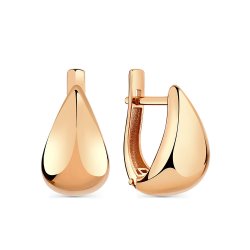 Серьги из красного золота без камней