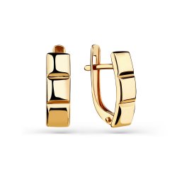 Серьги из красного золота без камней