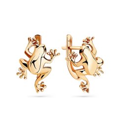 Серьги из красного золота без камней
