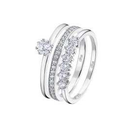 Inel din argint  cu pietre Cubic Zirconia Incolor
