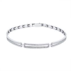 Brățară din aur alb cu pietre Diamant