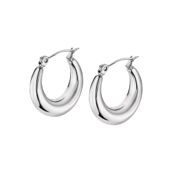 Серьги из стали без камней