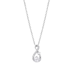 Colier din argint  cu pietre Cubic Zirconia Incolor