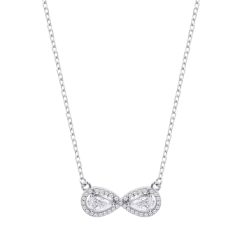 Colier din argint  cu pietre Cubic Zirconia Incolor