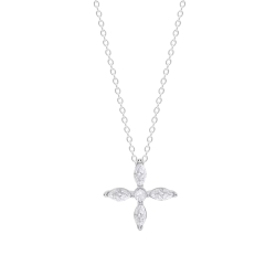 Colier din argint  cu pietre Cubic Zirconia Incolor