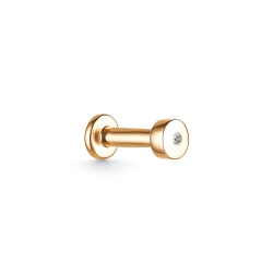 Piercing din aur roșu cu Diamant