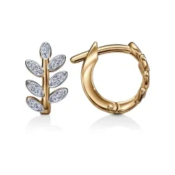 Cercei Creole din aur roșu cu Cubic Zirconia Incolor