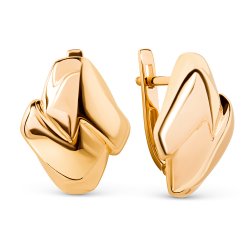 Серьги из красного золота без камней