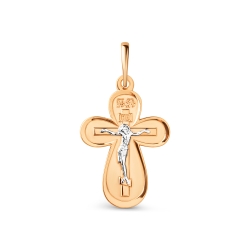 Cruce din aur roșu fără pietre